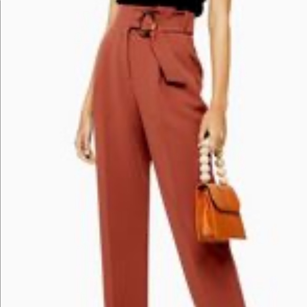 Brand New! Topshop Brown Belt Peg Pants!